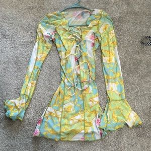 floral sheer dress